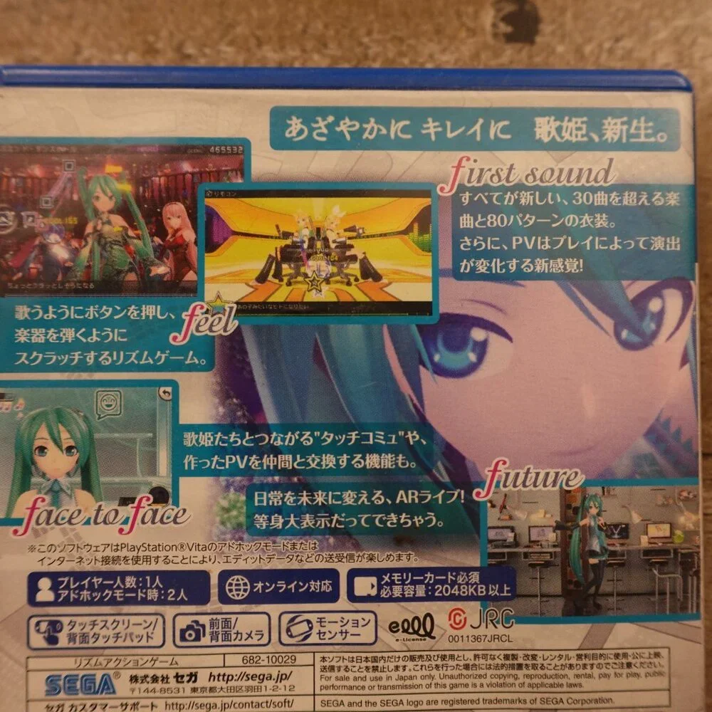 Hatsune Miku Project DIVA f PS Vita Japanese Import‎ SEGA Rhythm Untested